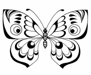 Раскраска для девочек бабочки #11 #61886