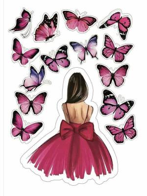 Раскраска для девочек бабочки #35 #61910