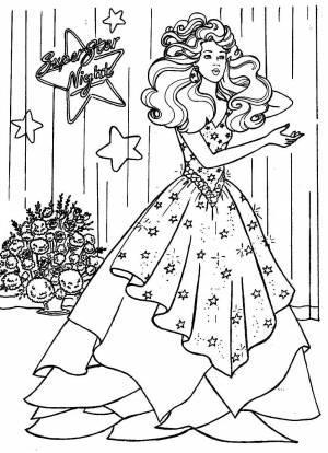 Раскраска для девочек принцессы в красивых платьях #3 #63031