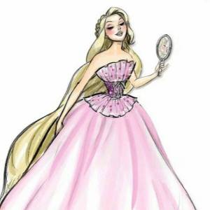 Раскраска для девочек принцессы в красивых платьях #9 #63037