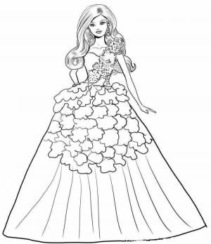 Раскраска для девочек принцессы в красивых платьях #17 #63045