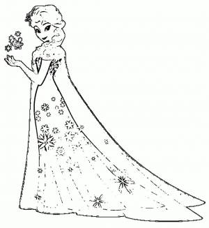 Раскраска для девочек принцессы в красивых платьях #26 #63054