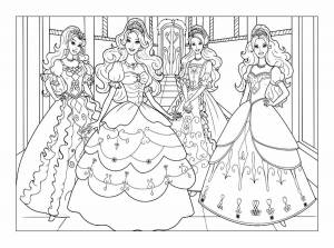 Раскраска для девочек принцессы в красивых платьях #29 #63057