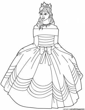 Раскраска для девочек принцессы в красивых платьях #31 #63059