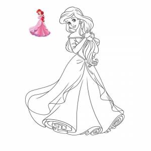 Раскраска для девочек принцессы в красивых платьях #36 #63064
