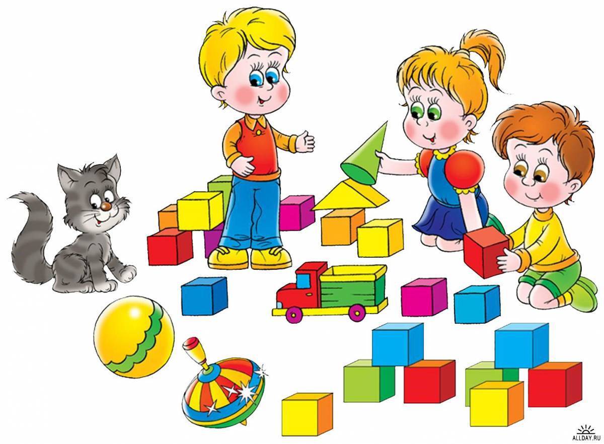 Игры для дошкольников одному. Детский сад картинка для малышей. Игрушки для детского сада. Конструирование для детей. Конструирование картинки для детей.