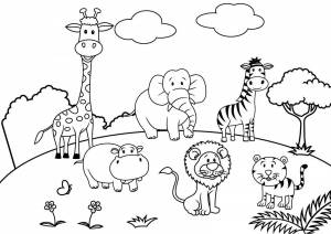 Раскраска для детей 4 5 лет животные #4 #65014