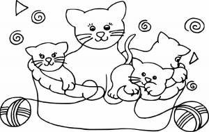 Раскраска для детей 6 7 лет котики #14 #65972