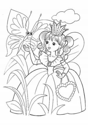 Раскраска для детей 6 7 лет принцессы #10 #66006