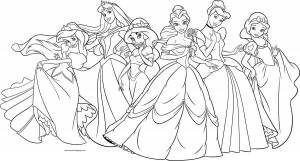 Раскраска для детей 6 7 лет принцессы #17 #66013
