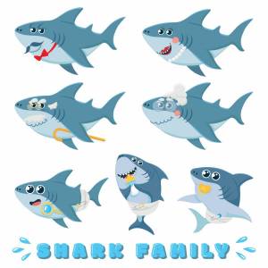 Раскраска для детей акуленок #9 #66381