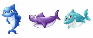 Раскраска для детей акуленок #20 #66392