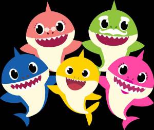 Раскраска для детей акуленок #24 #66396