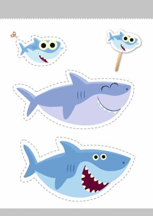 Раскраска для детей акуленок #25 #66397