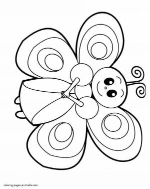 Раскраска для детей бабочки 5 6 лет #27 #66504