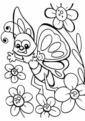 Раскраска для детей бабочки 5 6 лет #36 #66513