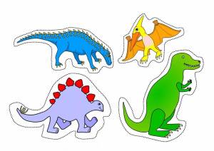 Раскраска для детей динозавры 3 4 лет #23 #66724