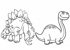 Раскраска для детей динозавры 3 4 лет #26 #66727