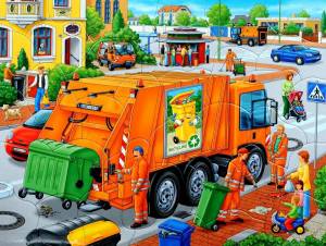 Раскраска для детей мусоровоз #17 #67132