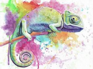 Раскраска для детей хамелеон #19 #67419
