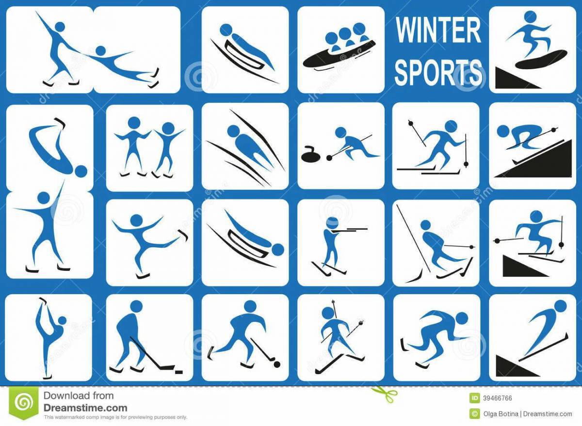 Для детей зимние виды спорта #25