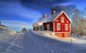 Раскраска дом зимний #12 #71392