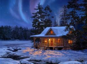 Раскраска дом зимний #13 #71393