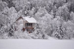 Раскраска дом зимний #16 #71396