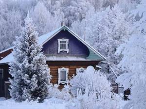 Раскраска дом зимний #19 #71399