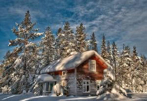 Раскраска дом зимний #28 #71408