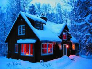 Раскраска дом зимний #30 #71410