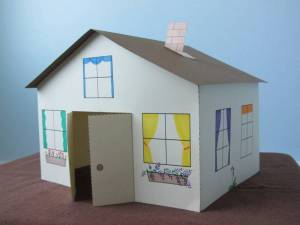 Раскраска дом из картона #10 #71423