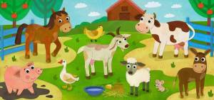 Раскраска домашние животные для детей 3 4 лет #24 #71728
