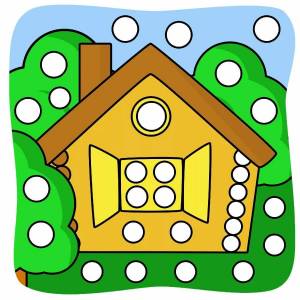 Раскраска домик для детей 2 3 лет #1 #72196