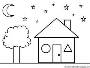 Раскраска домик для детей 2 3 лет #20 #72215