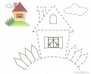Раскраска домик для детей 3 4 лет #4 #72237