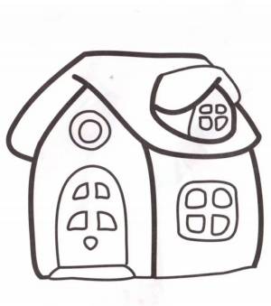 Раскраска домик для детей 3 4 лет #26 #72259