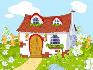 Раскраска домик картинка для детей #10 #72372