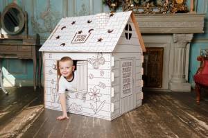 Раскраска домик картонный для детей #3 #72436