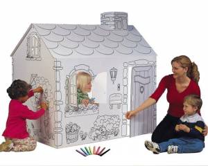 Раскраска домик картонный для детей #5 #72438