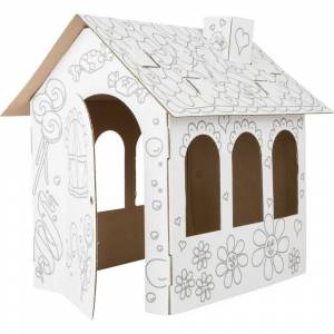 Раскраска домик картонный для детей #6 #72439