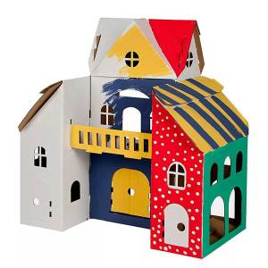Раскраска домик картонный для детей #10 #72443