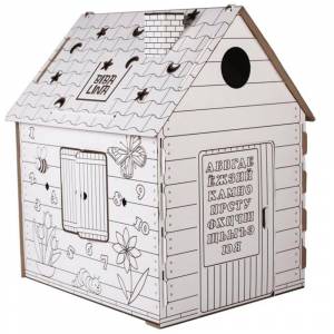 Раскраска домик картонный для детей #18 #72451