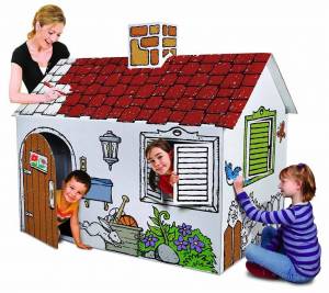 Раскраска домик картонный для детей #20 #72453