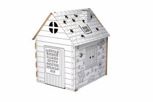Раскраска домик картонный для детей #25 #72458