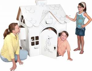 Раскраска домик картонный для детей #35 #72468