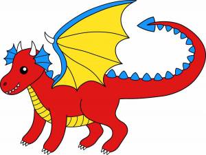 Раскраска дракон для детей #5 #73199