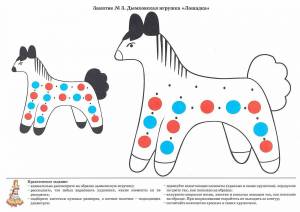 Раскраска дымковская игрушка роспись для детей шаблоны #29 #73790
