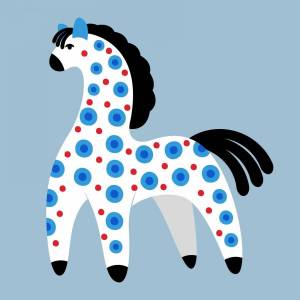 Раскраска дымковская лошадка #33 #73869