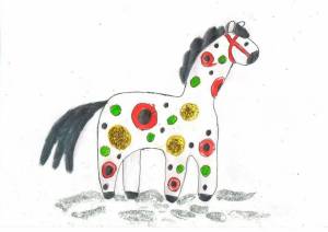 Раскраска дымковский конь #3 #73973